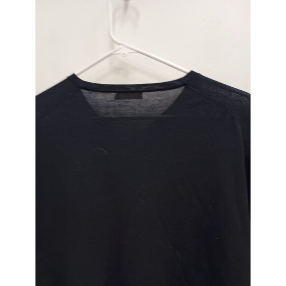 Suitsupply Mens Merino Wool Sweater XL Black Old Money Preppy V-Neck Pullover - Picture 7 of 7